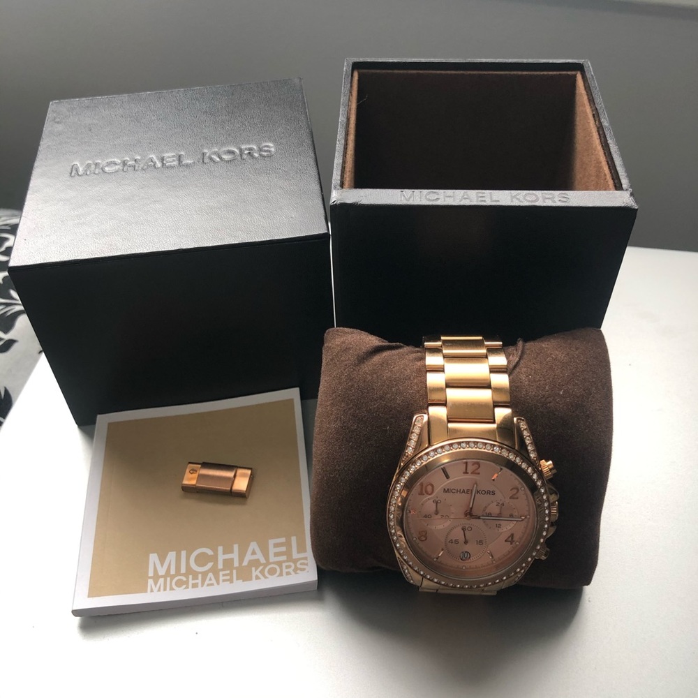 Michael Kors Ritz Rose Gold Tone Watch - Picture 5 of 5